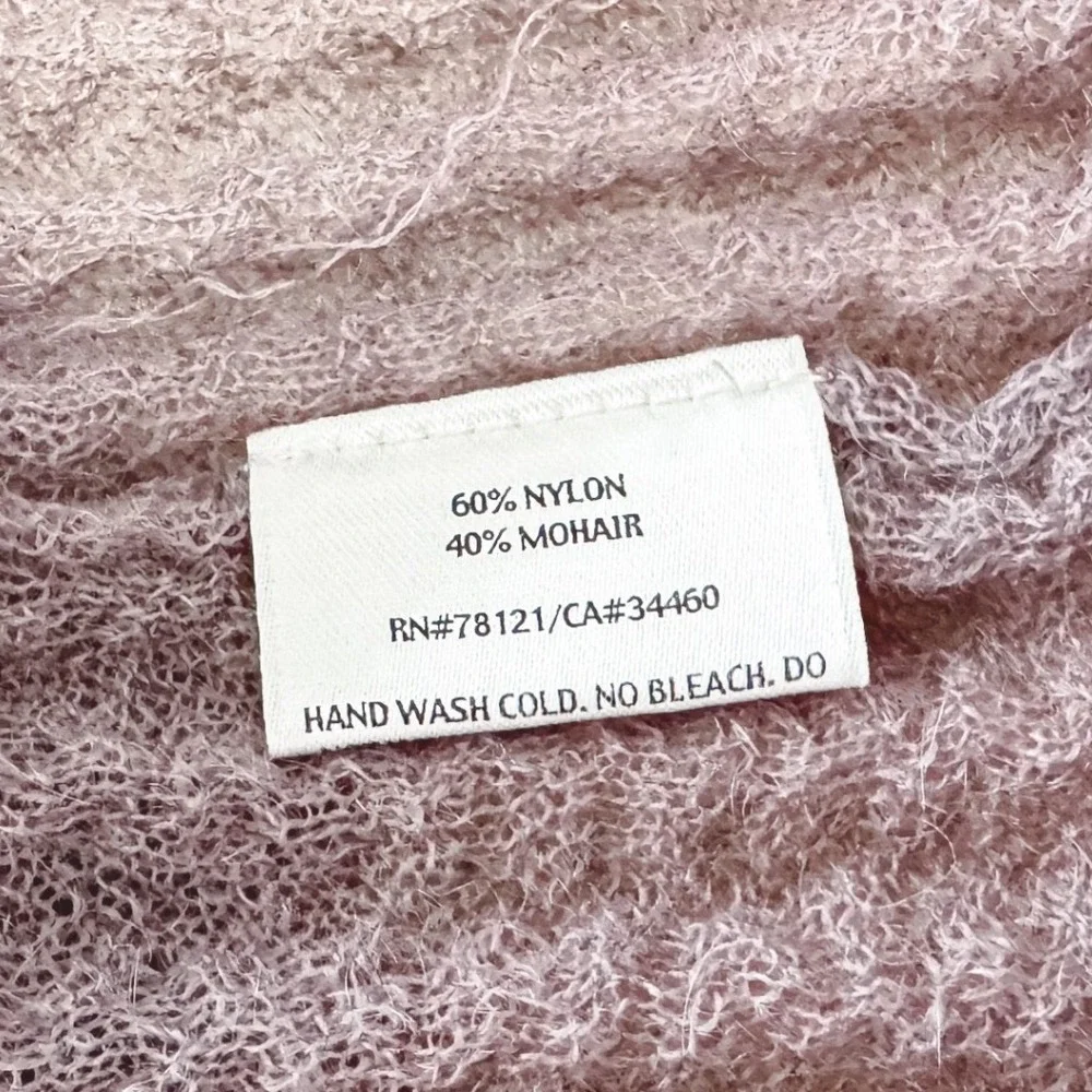 Eileen Fisher XL Mohair Blend Ribbed Longline Duster Cardigan Lavender Italian - Picture 7 of 8